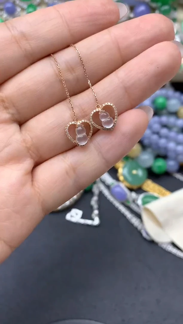 【闪购商品】翡翠耳饰18K金镶嵌117-中国好珍宝