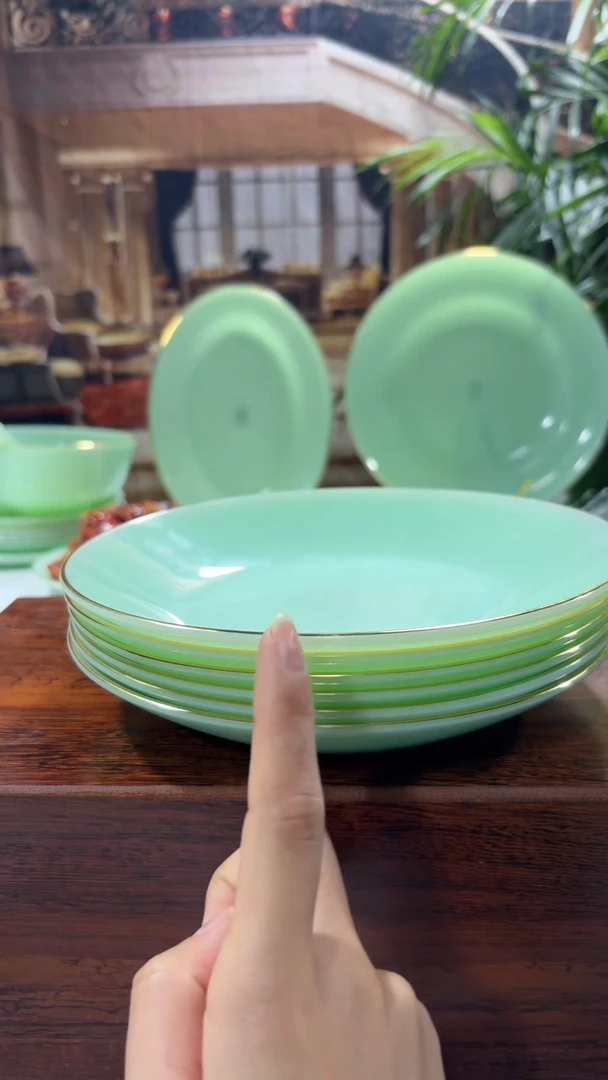 【闪购商品】.....8英寸深盘6个  玉瓷【贝美】