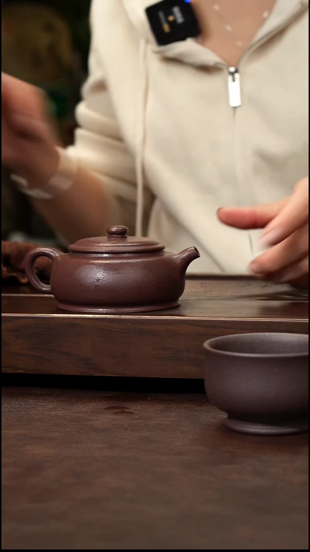 茶壶紫砂老紫泥福中180cc左右
