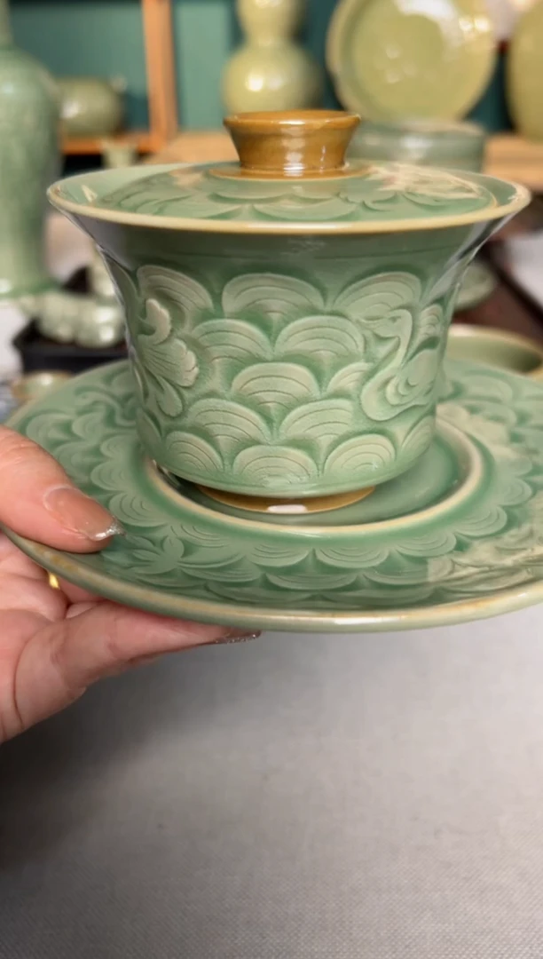 【闪购商品】其他纯手工满池娇三才盖碗