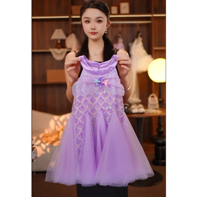 AODUOSEN/奥多森高端定制女童夏季美人鱼亮片时尚鱼尾公主裙