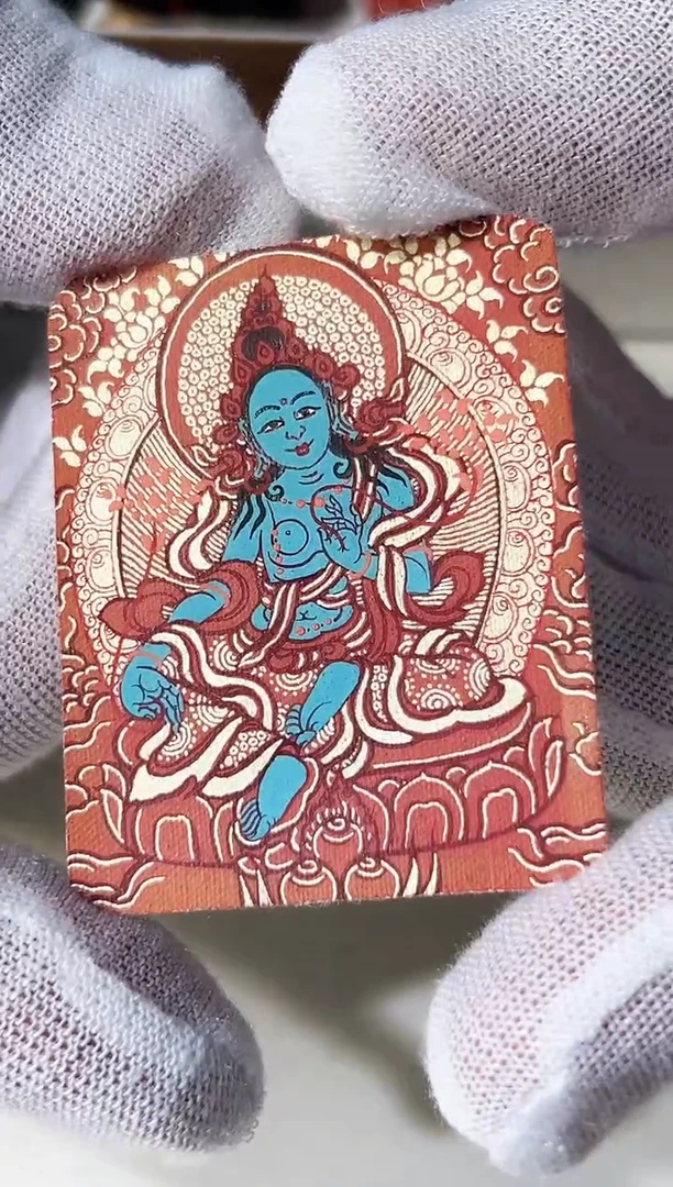 吊坠金红系列绿先生唐卡（拉萨直发）
