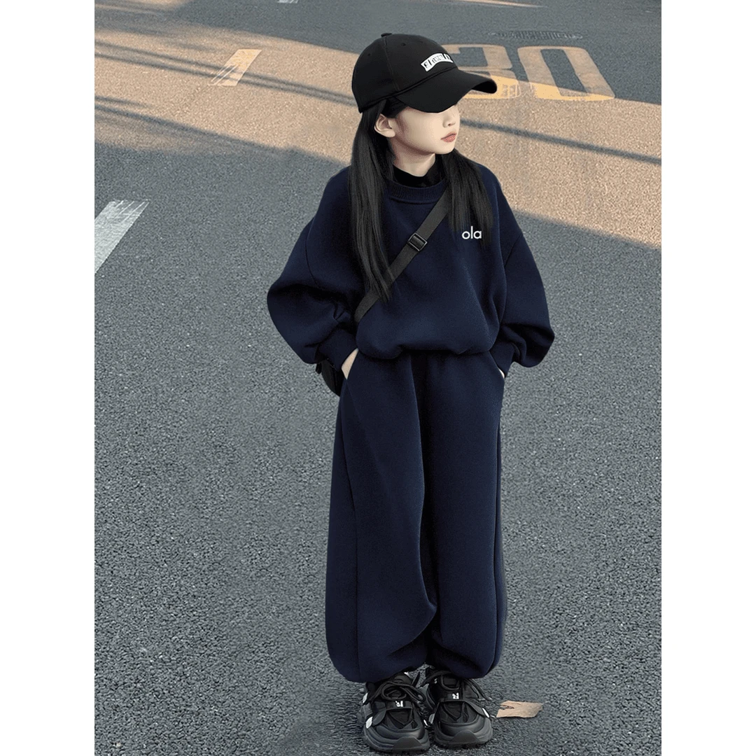女童卫衣春秋款套装2025新款女孩大童运动秋装儿童洋气秋季两件套