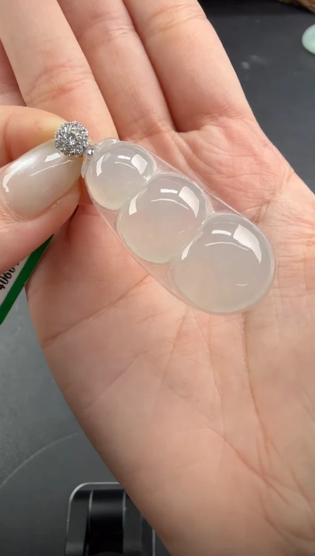 吊坠(不含链)18K金镶嵌翡翠翡翠饰品-57