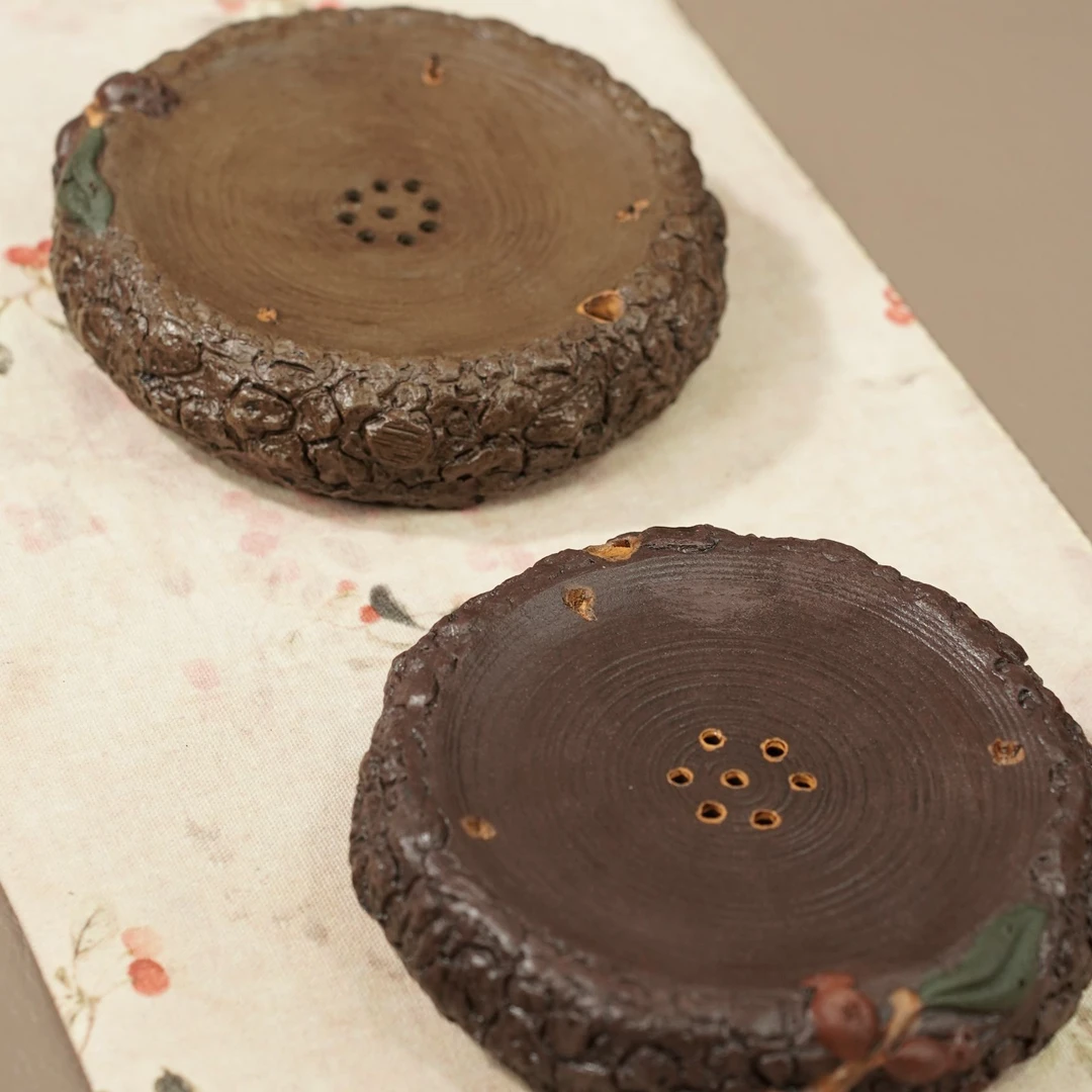 紫砂石榴树桩壶承双层储水干泡好用养壶拖家用装饰特殊仿生壶拖