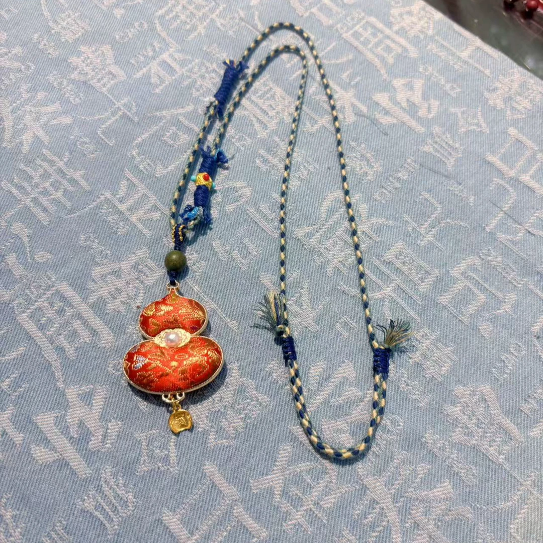 宋锦葫芦梦灵合香原创设计项链HX222