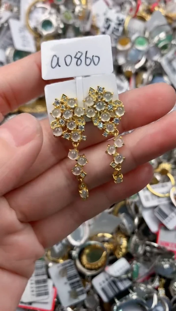 银S925镶嵌戒指翡翠333      5