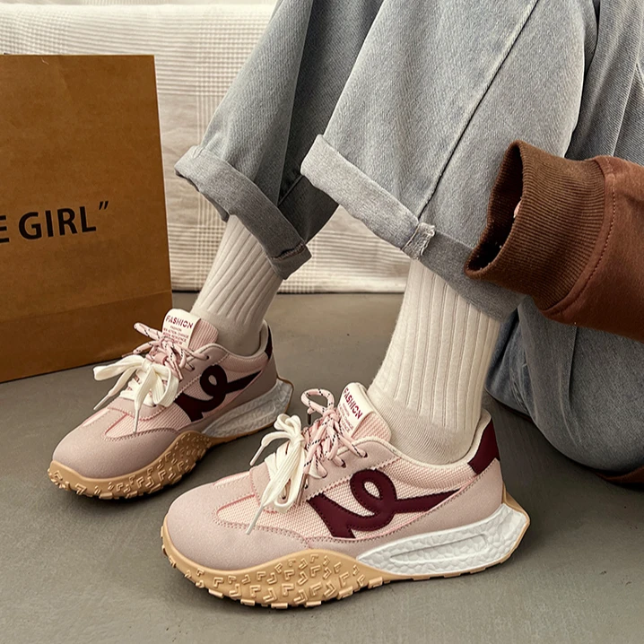 真皮德训增高运动鞋2025春夏秋冬新款低帮时尚休闲阿甘鞋复古女鞋