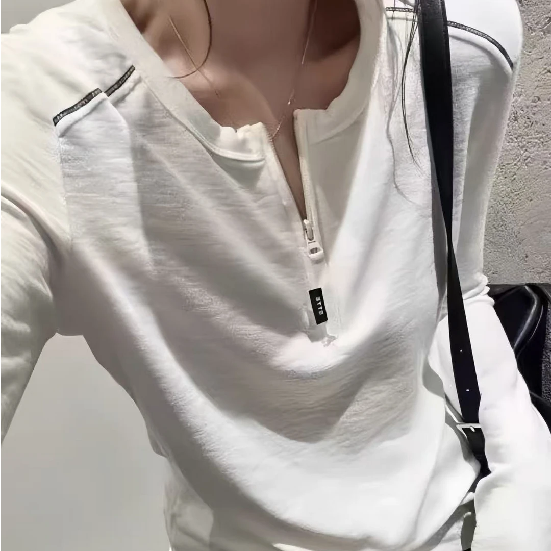 A7/A8-4三色“明线半拉链”长袖（2405/555/002/2401）