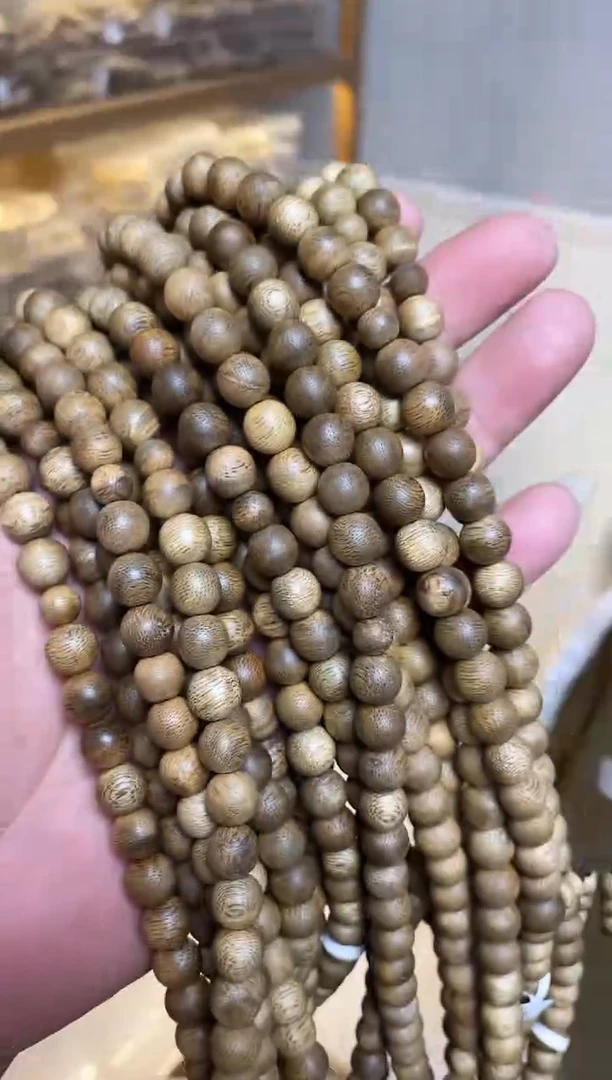手串沉香文莱圆珠长串虫漏蛇皮纹0.9多样性发其一