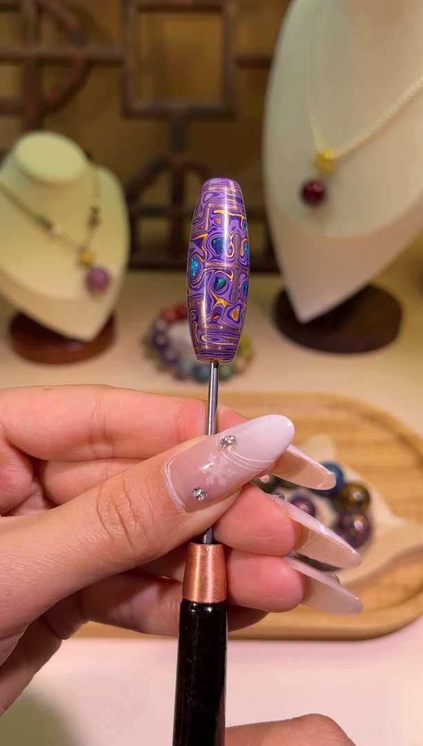 榕城大漆变彩双非遗嵌丝桶珠