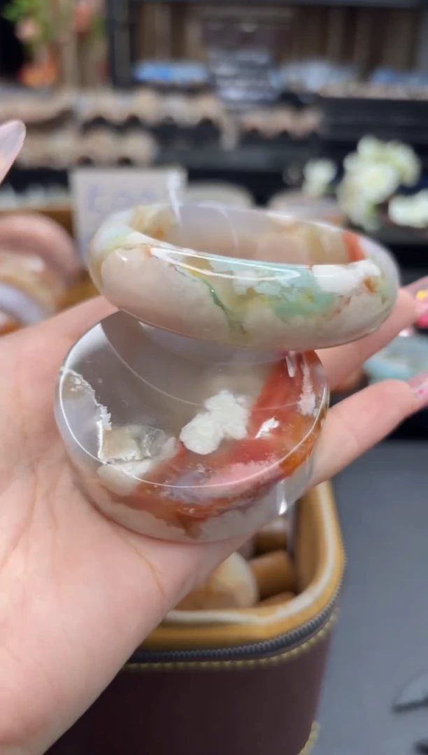 未镶嵌手镯石英质玉118(58圈赠送镯心)