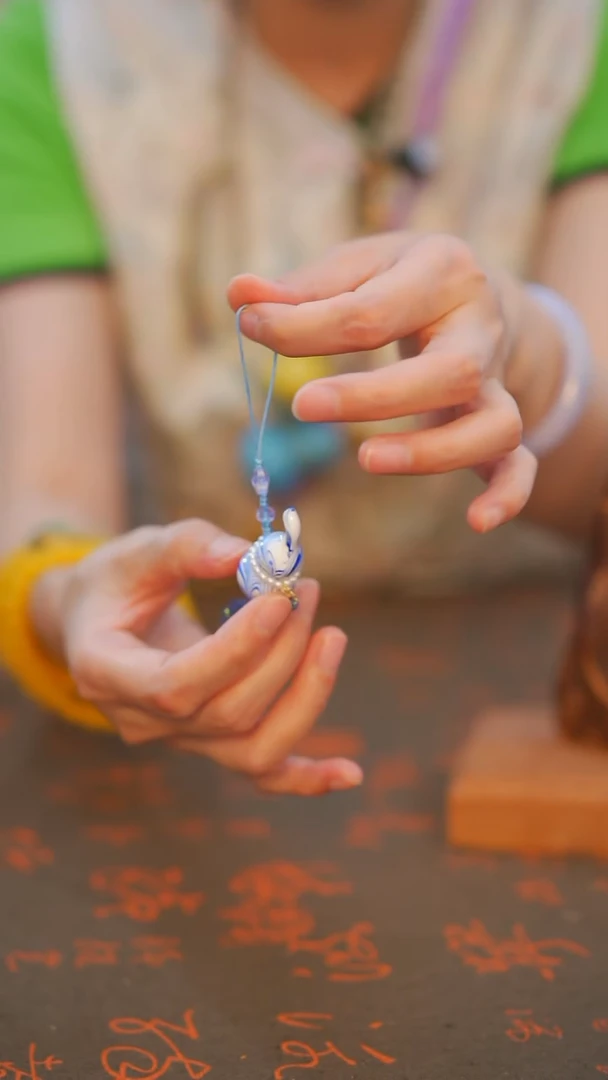 蓝色手机 非遗漆手艺工天然葫芦文玩福禄