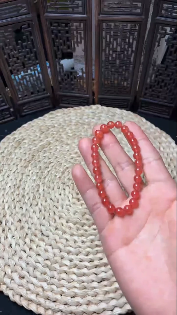 未镶嵌手串南红玛瑙冰飘手串7+mm