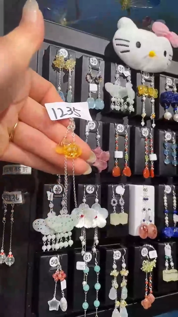 银S925镶嵌耳饰紫晶喜欢拍