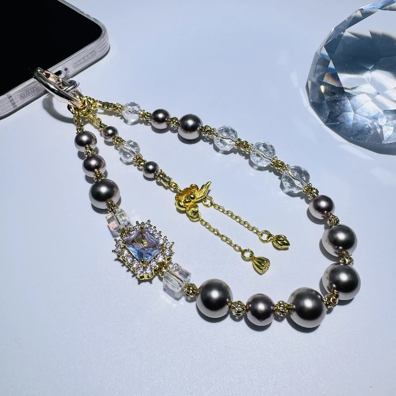 【暖韵咖】创意手机链时尚手工串珠女款短款手机挂件个性手机挂饰