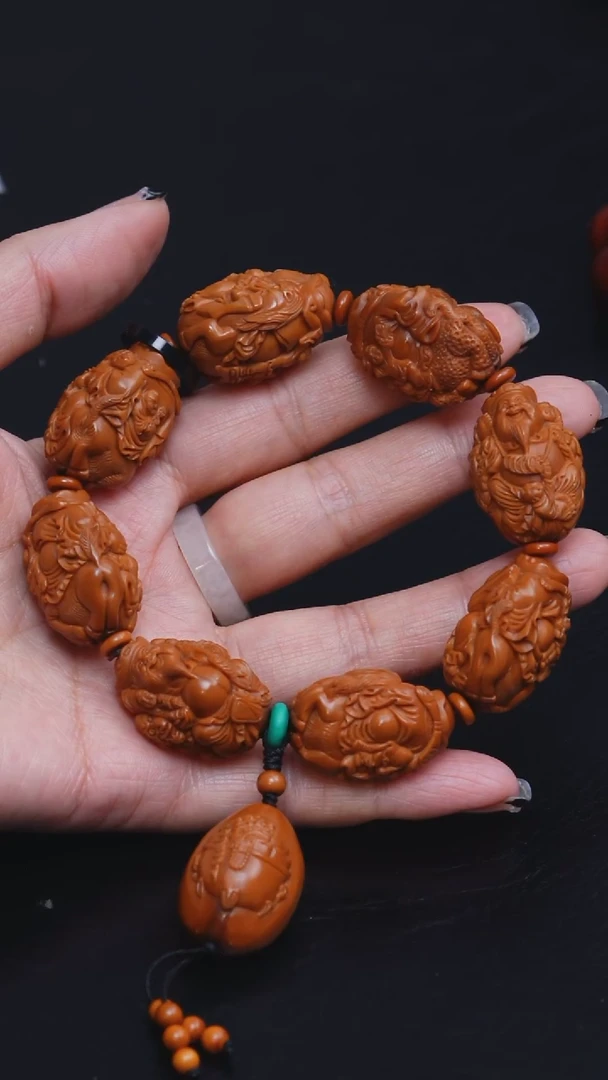 吊坠橄榄核2.0骑兽童子财神