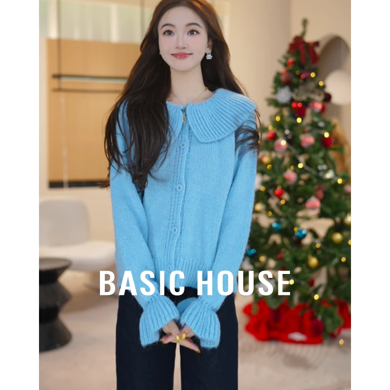 Basic House/百家好娃娃减龄遮肉毛衣针织保暖发热B1195B59J52