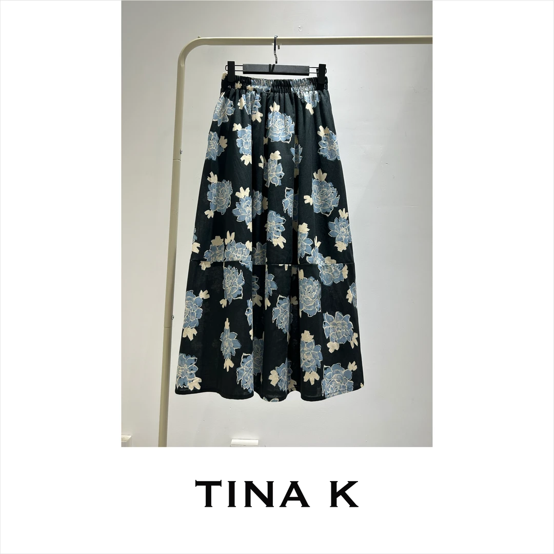 大花朵口袋半裙BQ225037