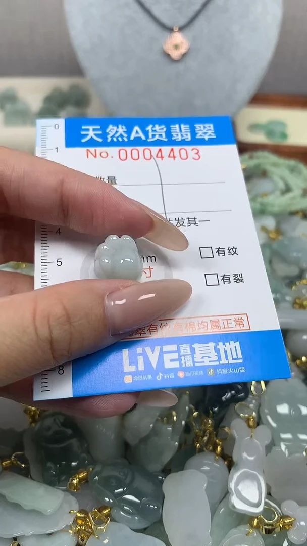 翡翠未镶嵌颈饰净货挂件-4403