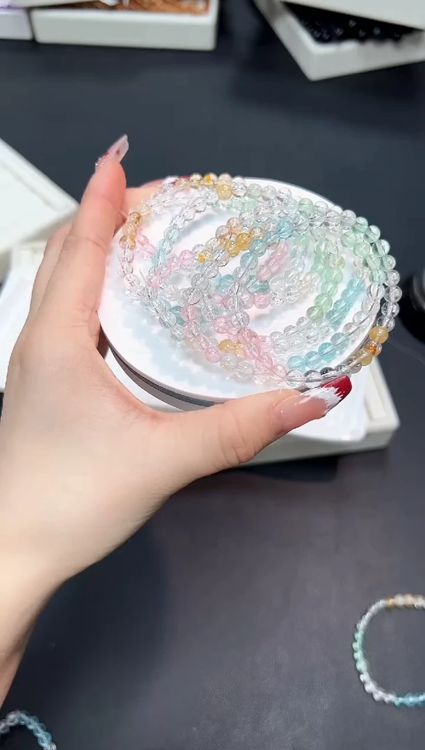 【闪购商品】水晶手串未镶嵌66X多样性发一/1条5mm默认微瑕