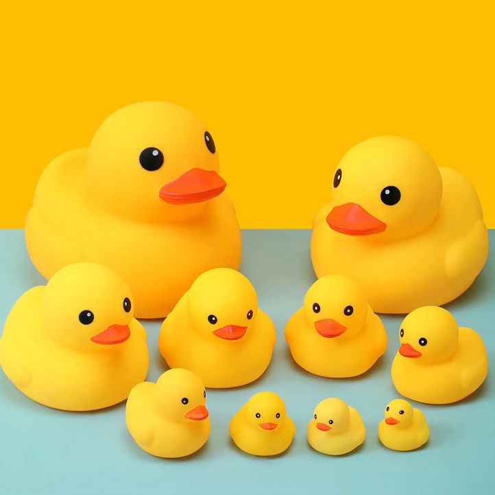 小黄鸭礼品儿童洗澡玩具宝宝戏水捏捏叫发声小鸭子