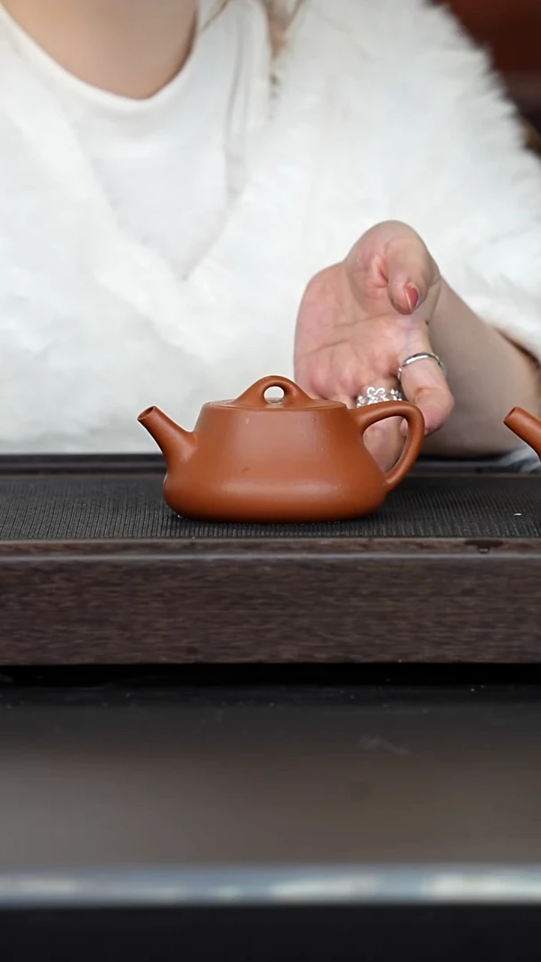 【闪购商品】紫砂茶壶手磨生砂赵庄朱泥柱础