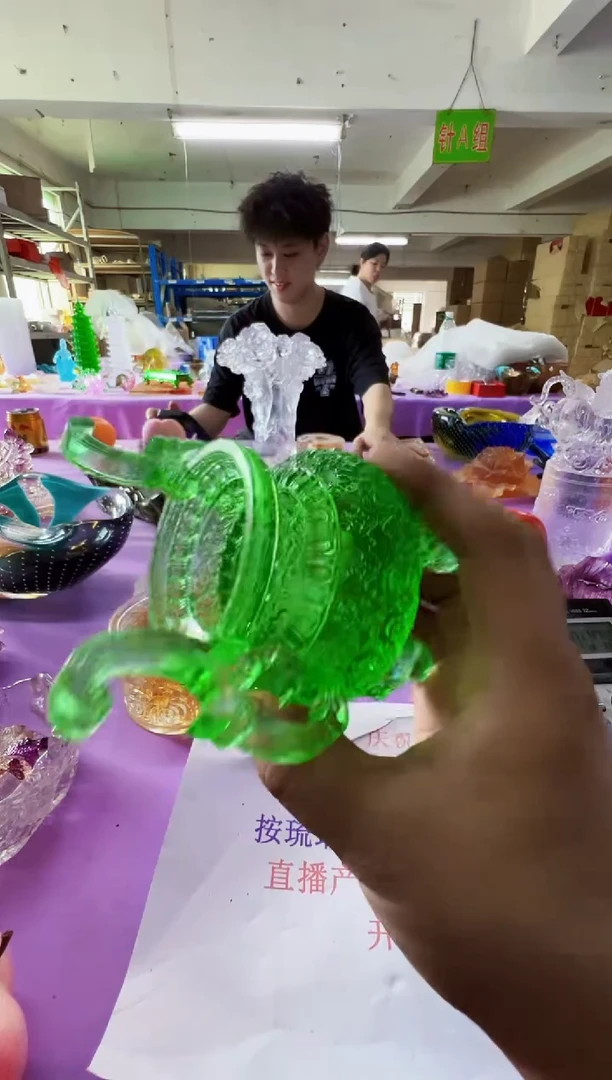 手工艺品琉璃古法琉璃香炉摆件