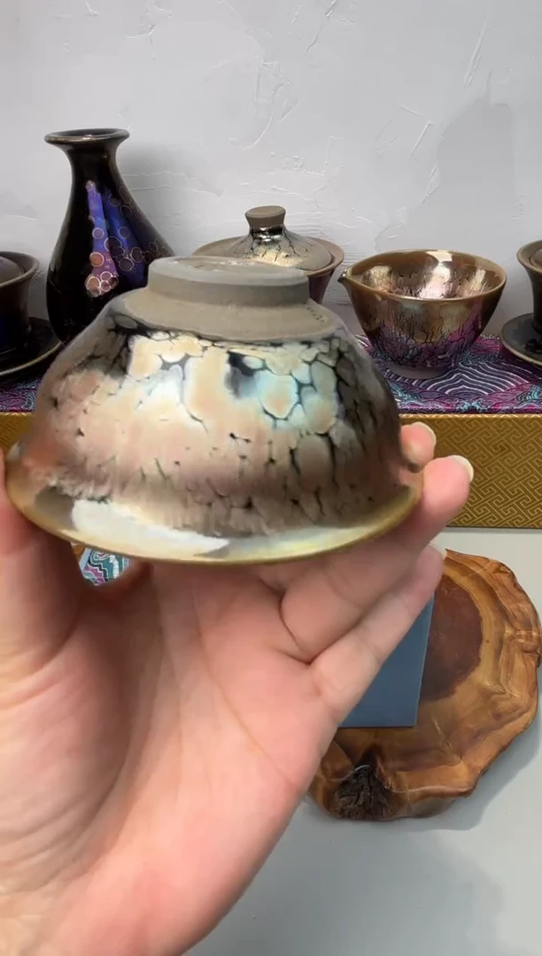 茶盏春申阁福利1只金浮雕官帽