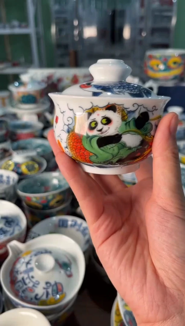 昨明熊猫盖碗（福利价格）