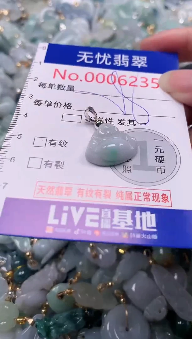 吊坠(不含链)未镶嵌翡翠6235