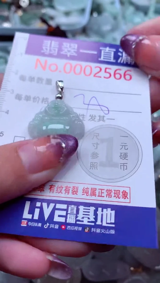 翡翠未镶嵌吊坠(不含链)2566