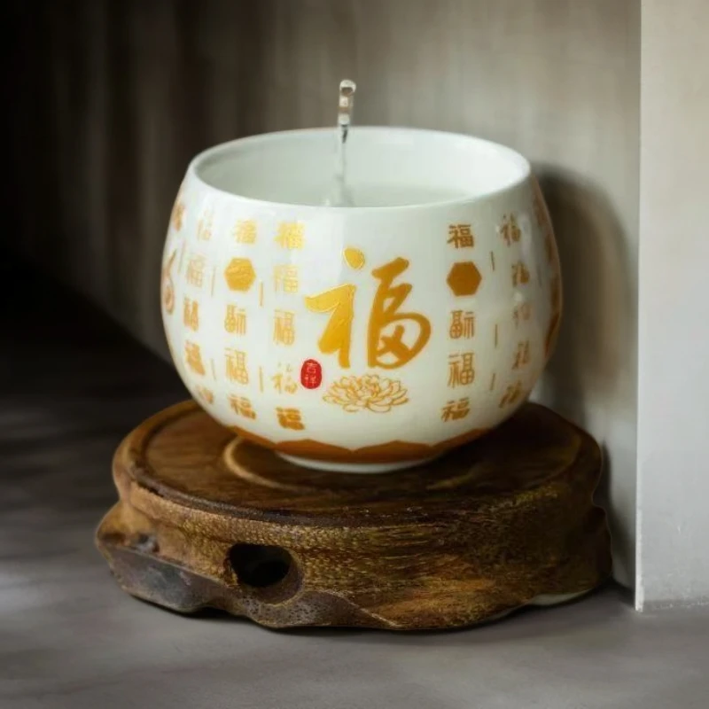 【大号白百福杯】白瓷百福杯酒杯茶杯水杯陶瓷杯BF030手工高档家用