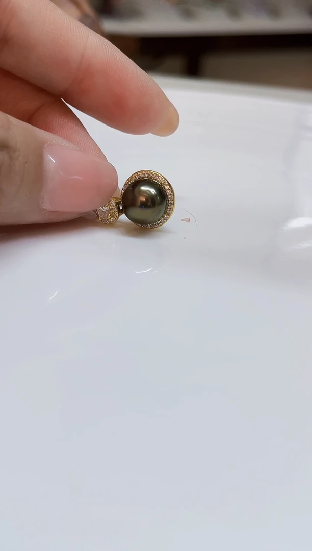 银S925镶嵌颈饰海水珍珠9mm