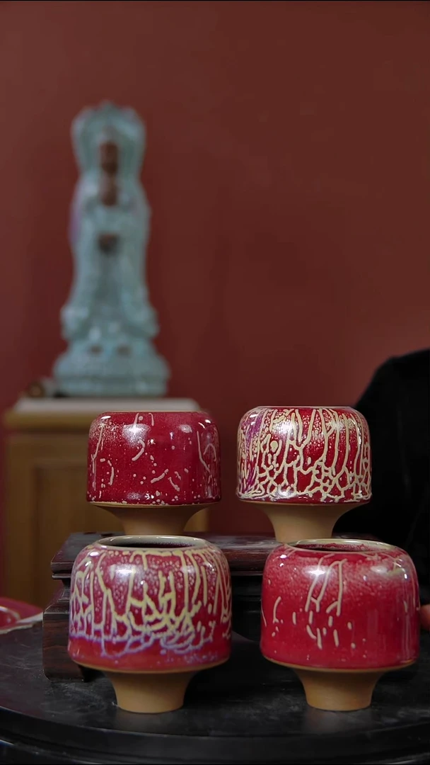 摆件大宋官窑 【时光花季 4只】