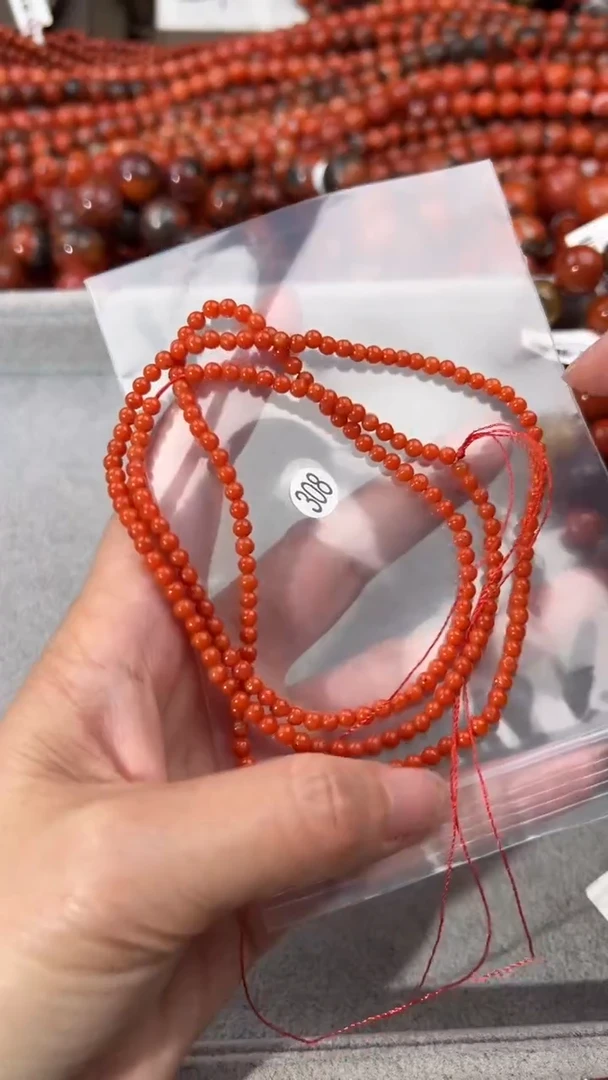 南红玛瑙手串未镶嵌3+