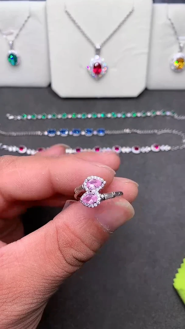 【闪购商品】碧玺戒指银S925镶嵌·······