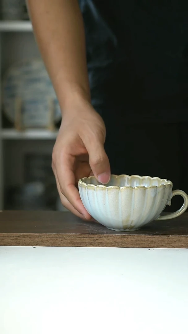 微瑕出澳洲sp莲花咖啡杯240ml@4-2@