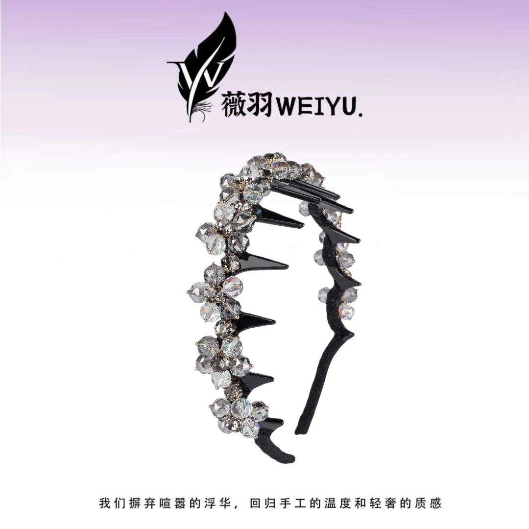 【璀璨星河】原创轻奢高级感超闪带齿发夹发箍