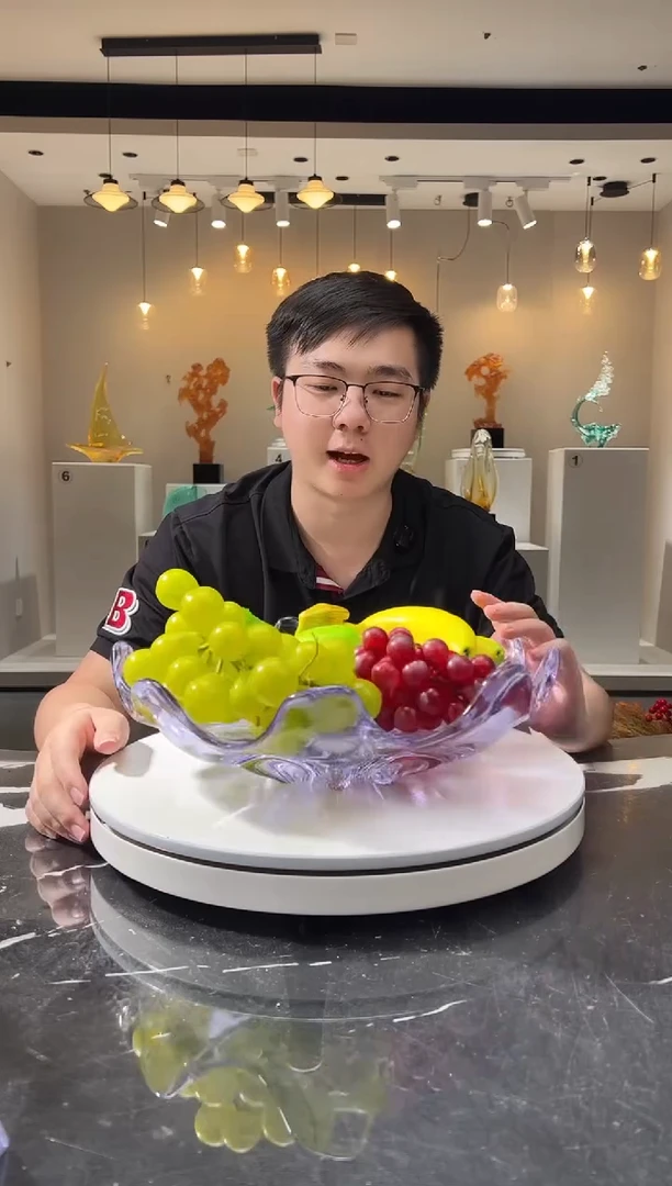 摆件巴比特美学-紫罗兰花瓣果盘