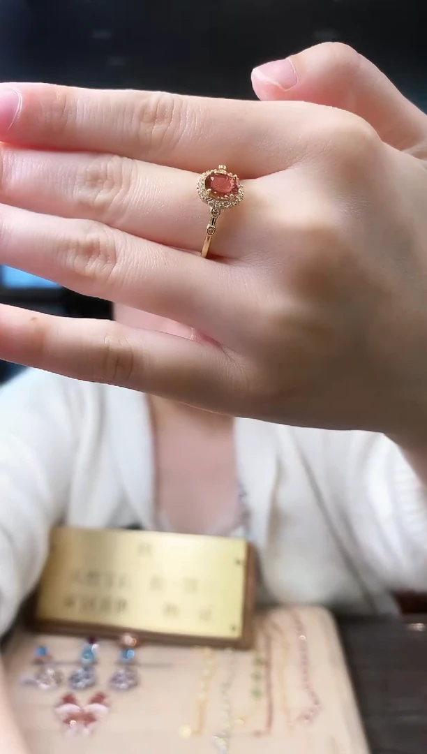 【闪购商品】碧玺戒指银S925镶嵌09天然宝石