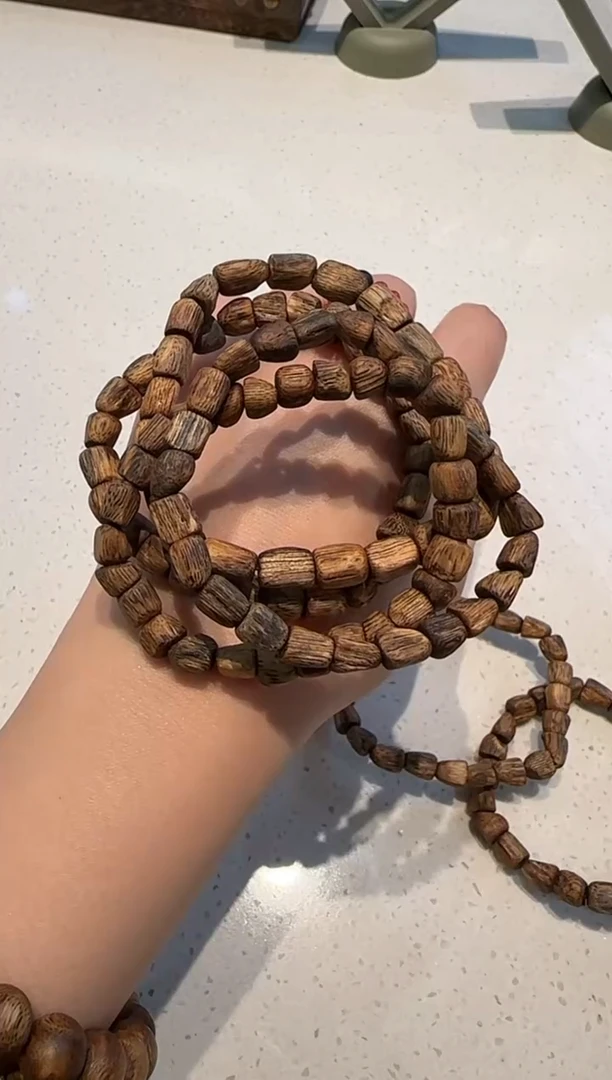 香榧木手串/手链海南种植 乌身圆叶