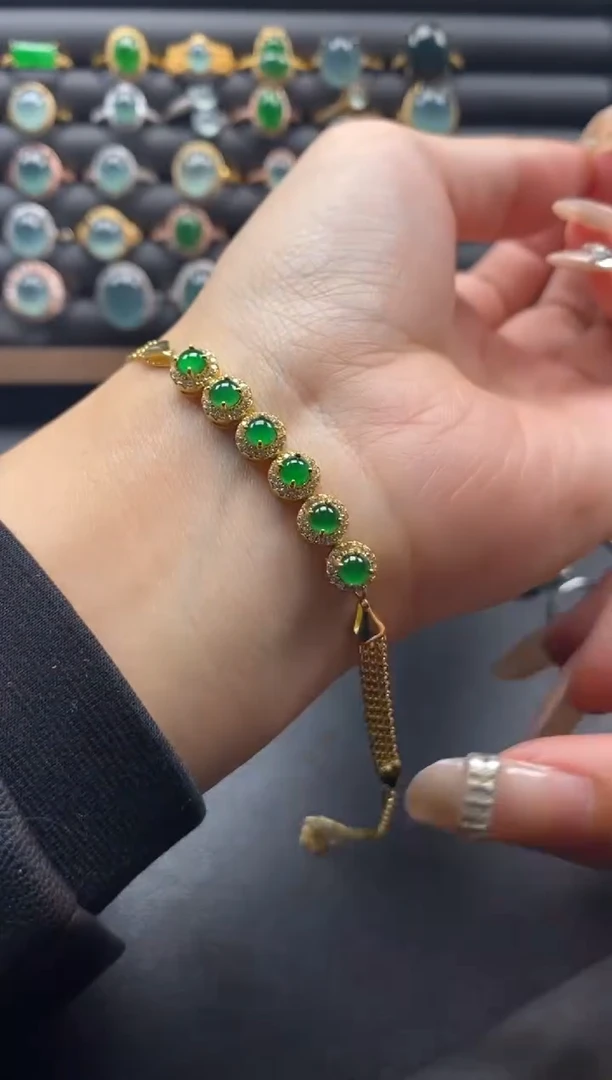 银S925镶嵌戒指翡翠51151