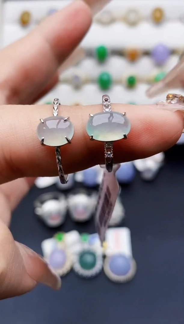 银S925镶嵌戒指翡翠3206