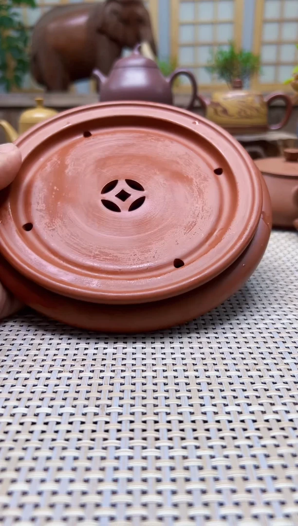 【闪购商品】原矿 朱泥 全手 10寸大壶承