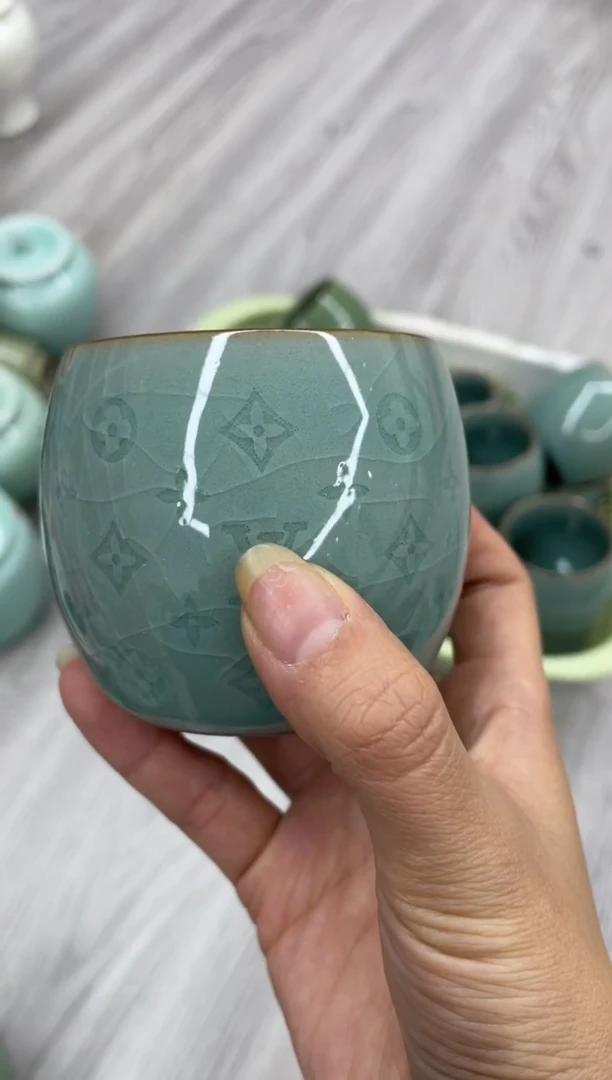 瓷纯手工 特价福利 微瑕 慧仙青瓷
