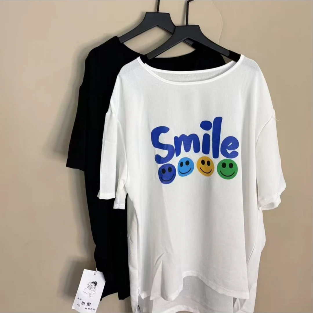 25026洋气笑脸字母百搭大衫