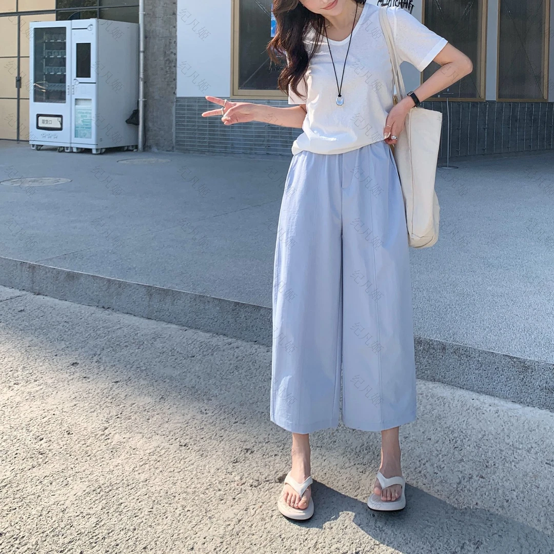 纪凡姬/2531-双腿坠入轻薄云端像素气泡裤高级感百搭休闲裤