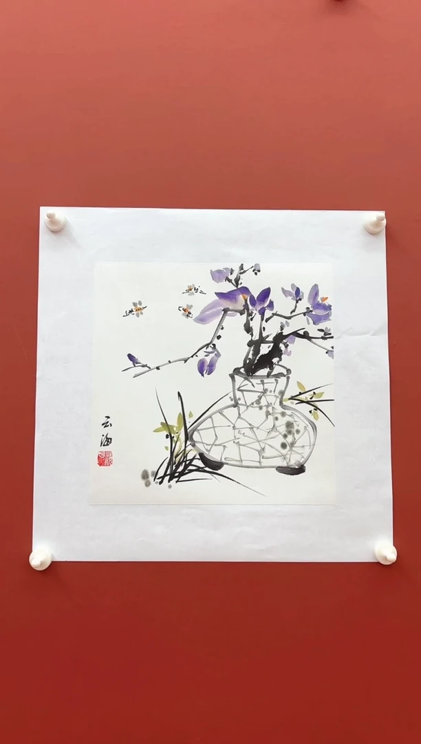 绘画国艺盛藏7月9日张老师花鸟绘画1平尺