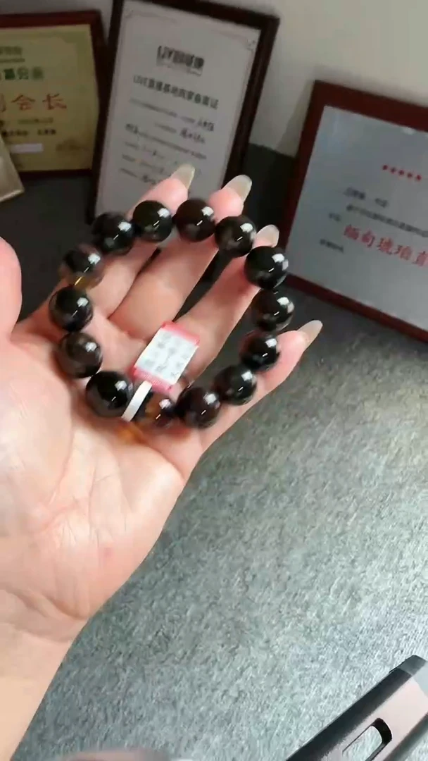 未镶嵌琥珀手串规格15微瑕药珀手串#23